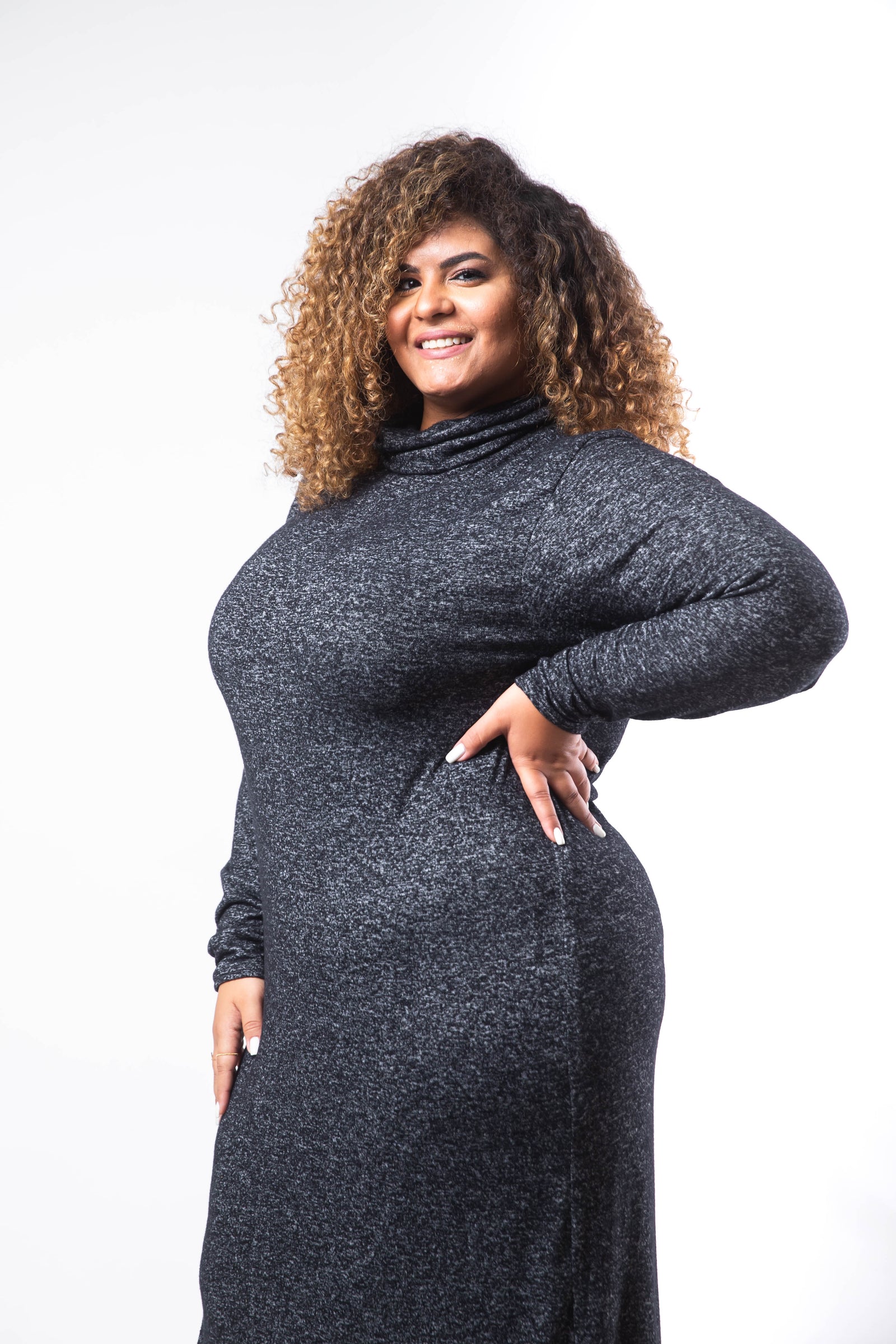 Basic Turtle Dress - Black
