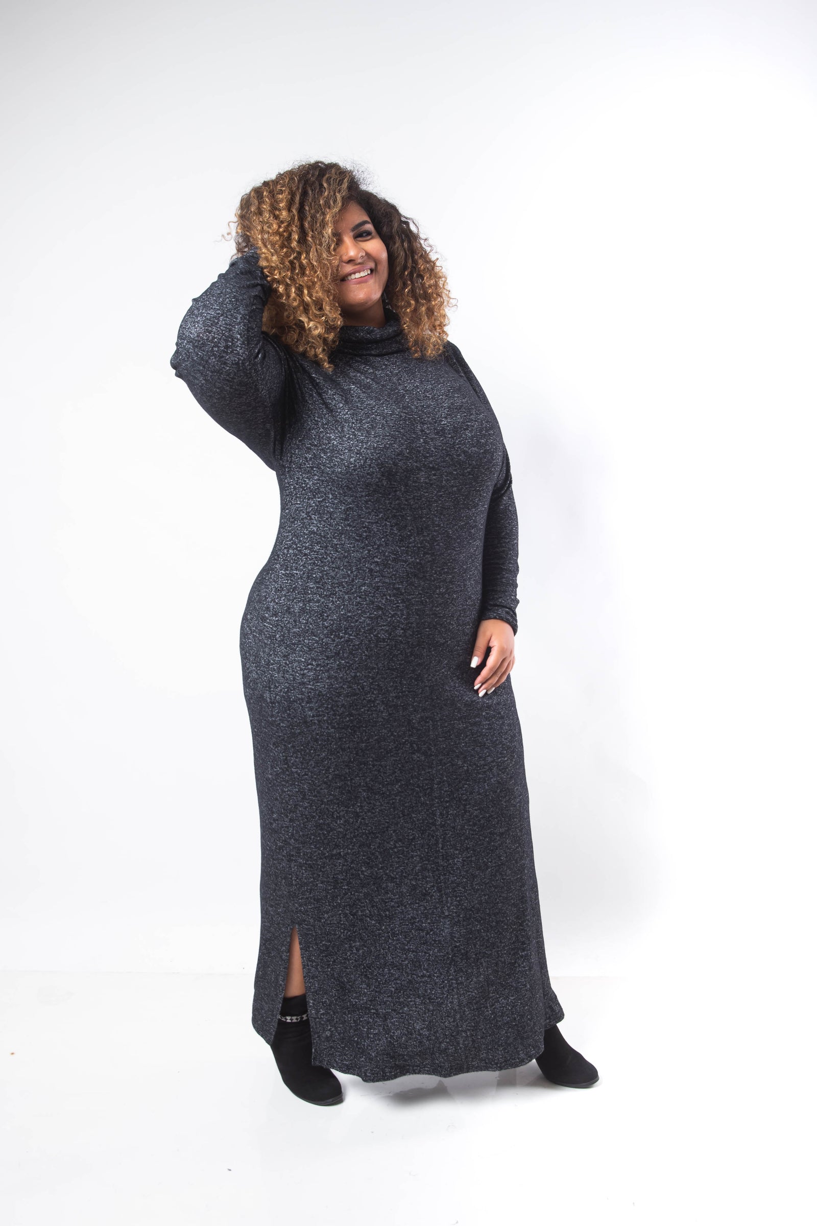 Basic Turtle Dress - Black