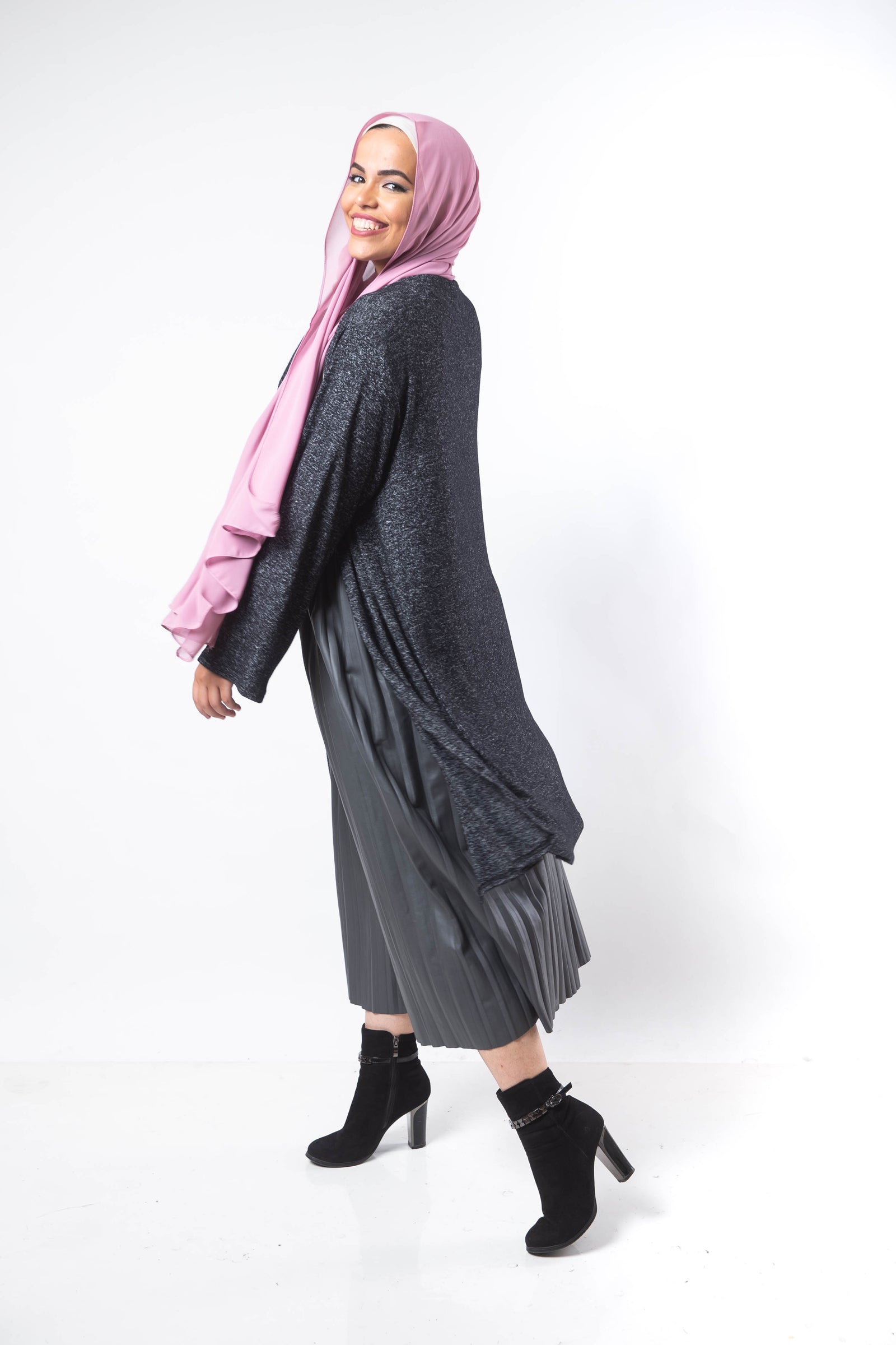 The Basic Wool Kimono - Black