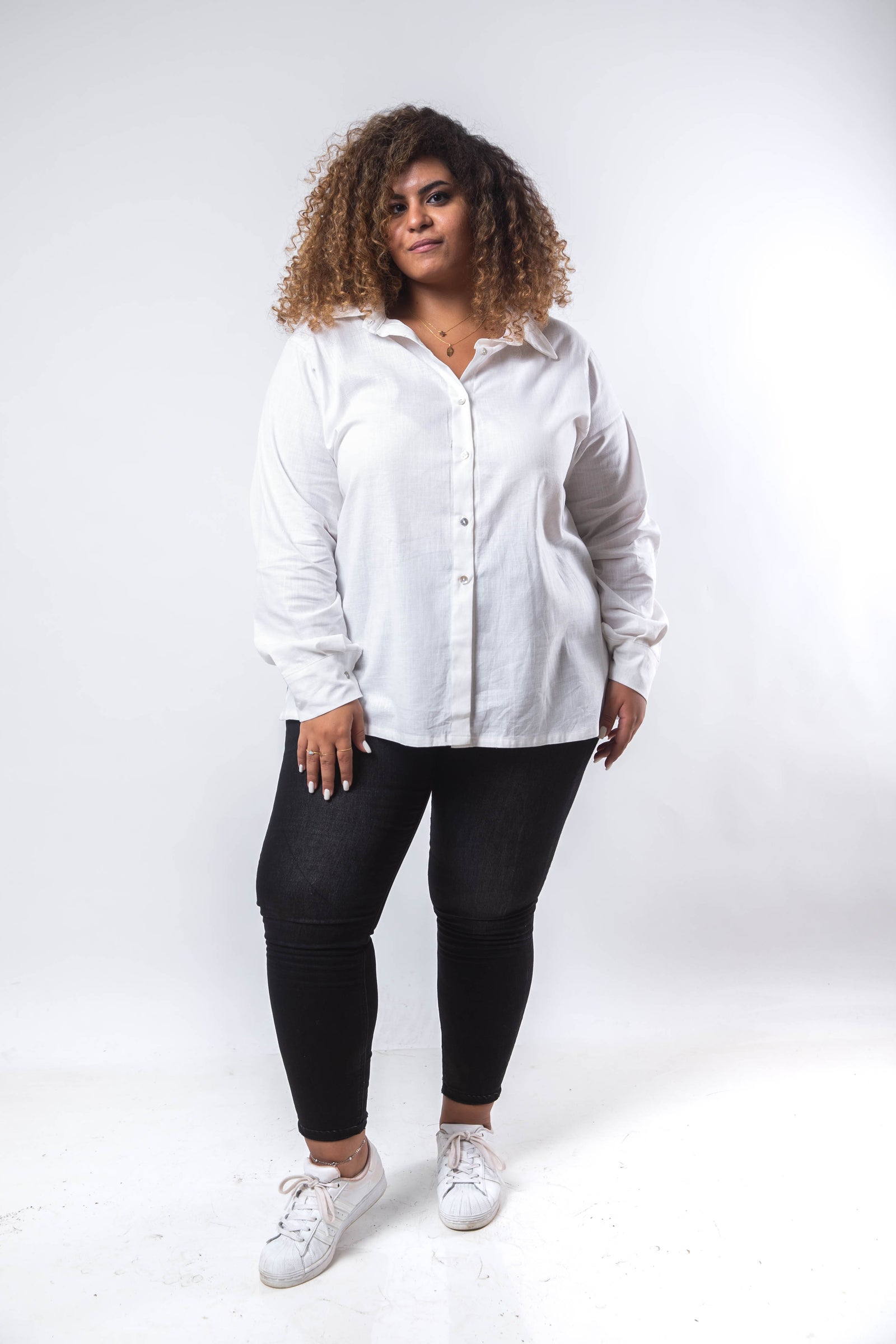 The Pearl Basic Linen Shirt - White