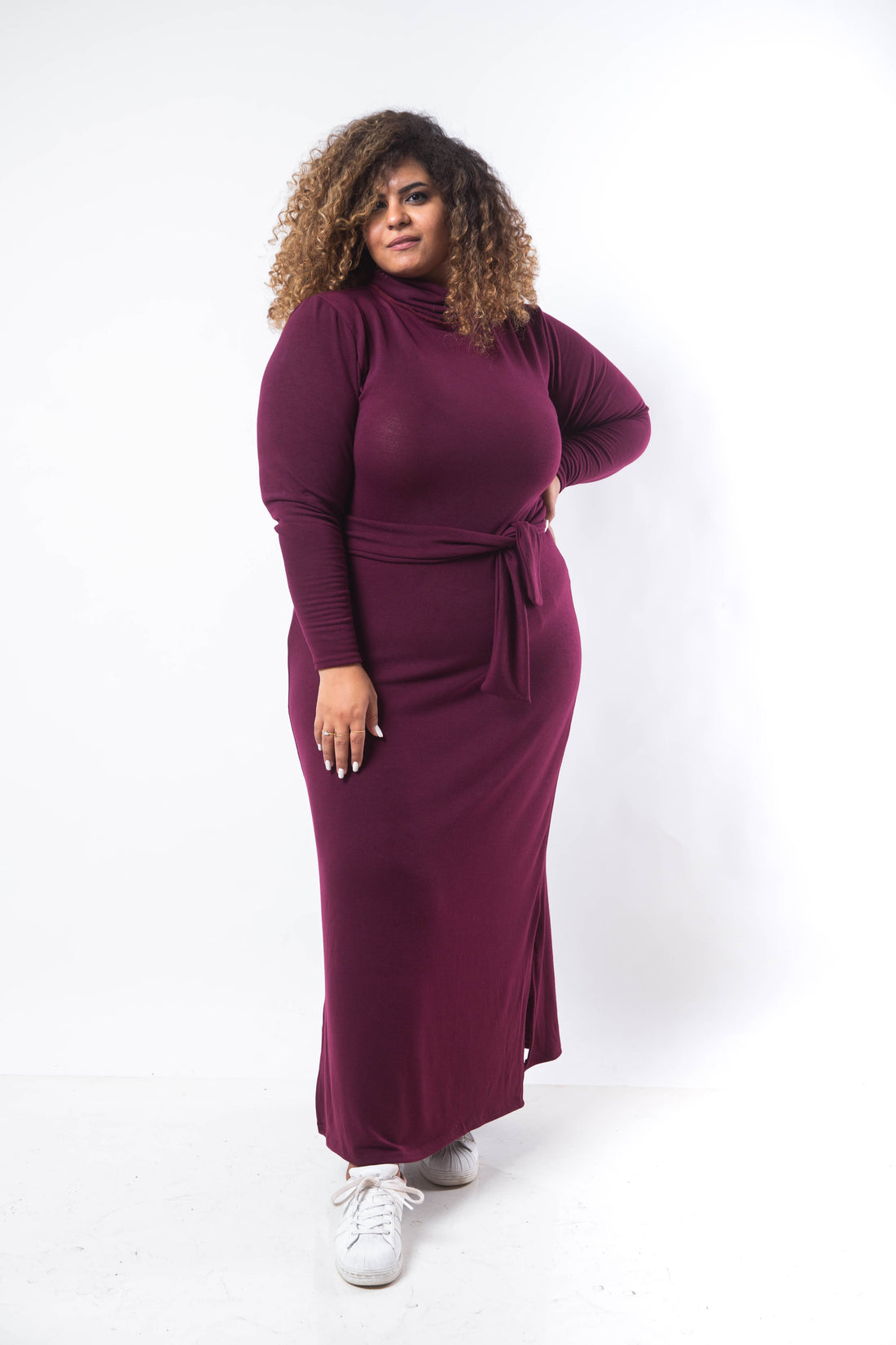 Basic Turtle Dress - Purple