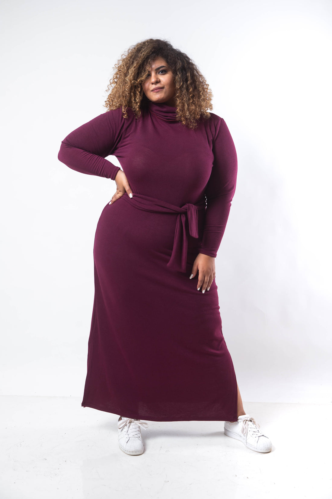 Basic Turtle Dress - Purple