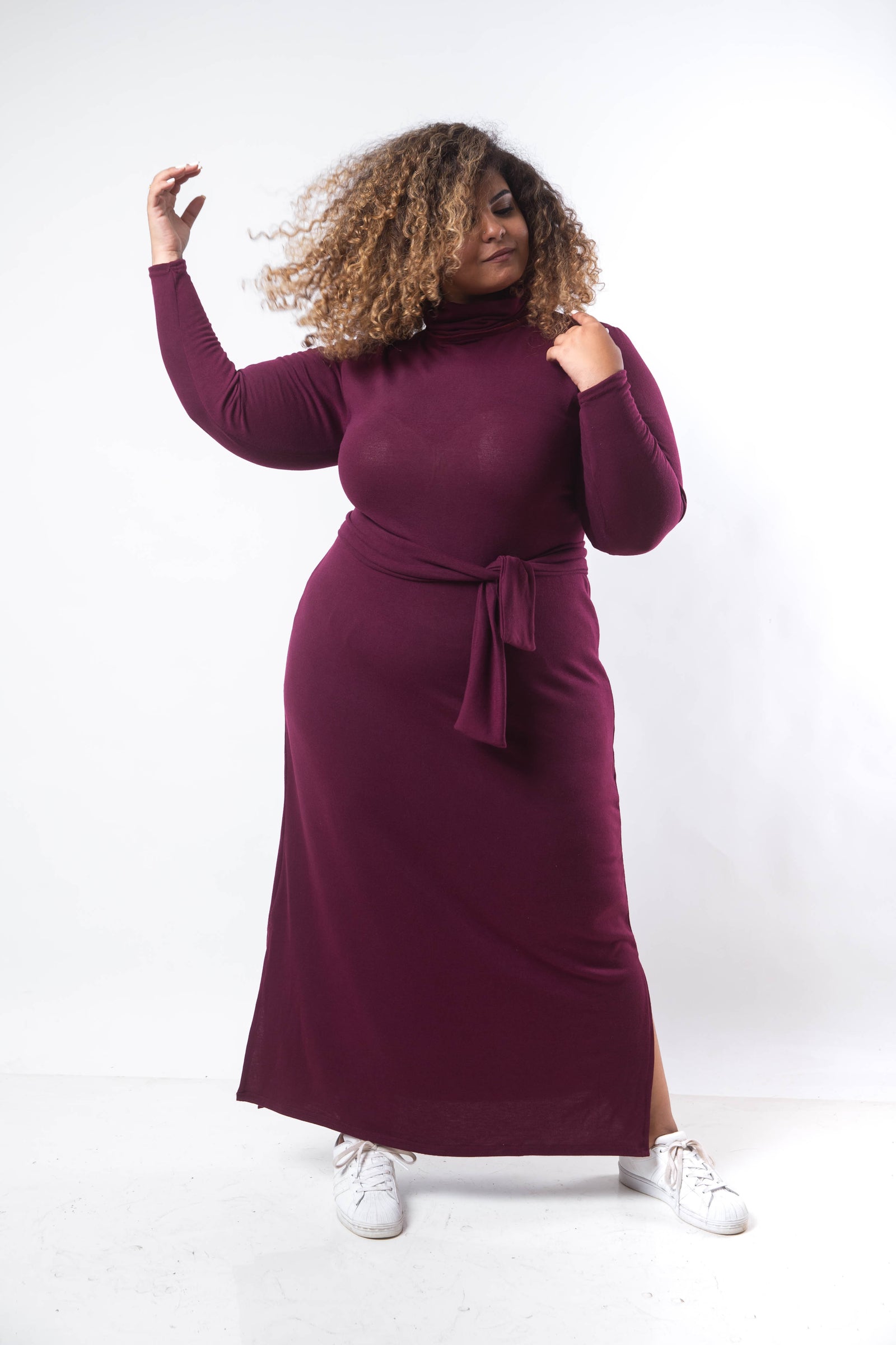 Basic Turtle Dress - Purple