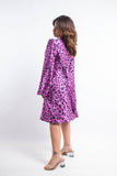 Latina Wrap Silk Dress - Purple