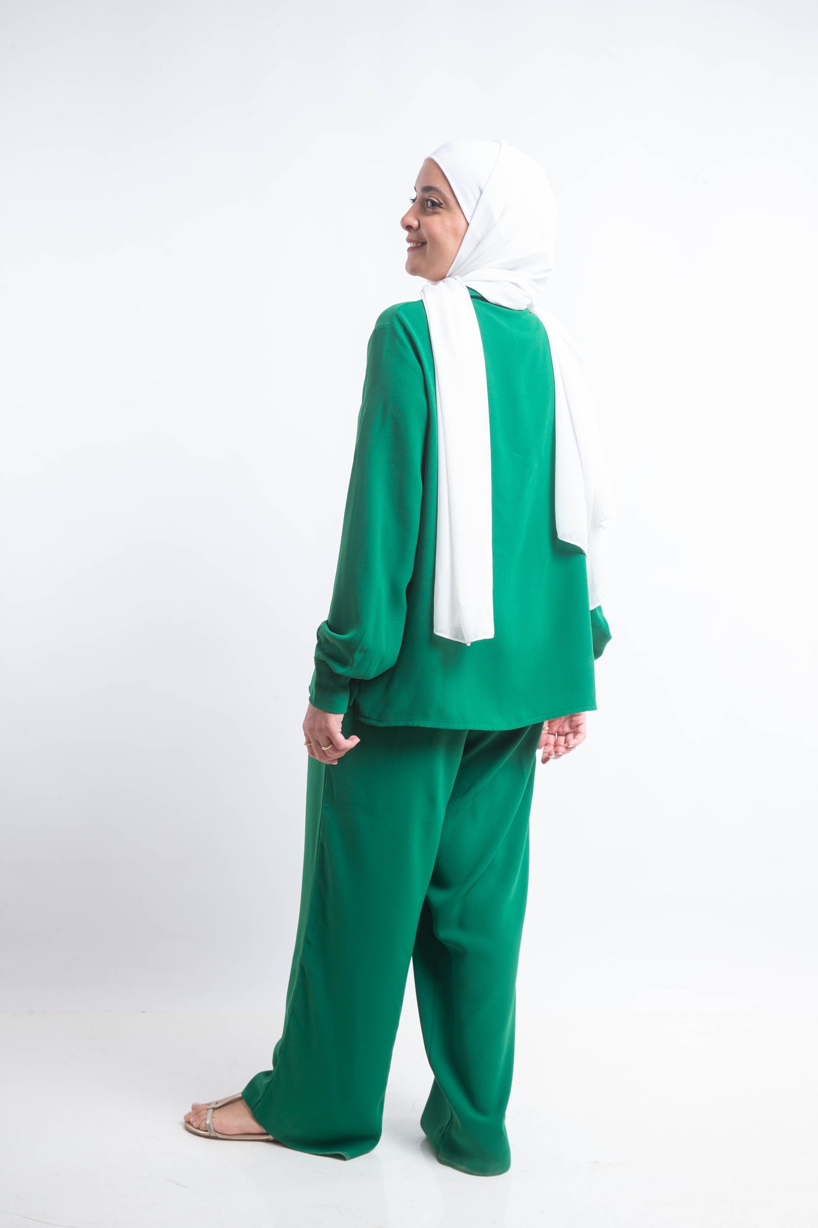 The Palette Crepe Chemise - Green