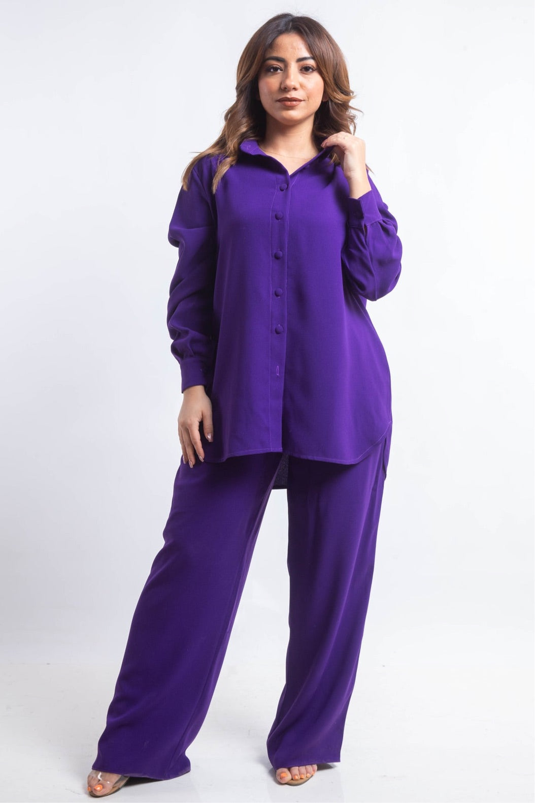 The Palette Crepe Chemise - Purple