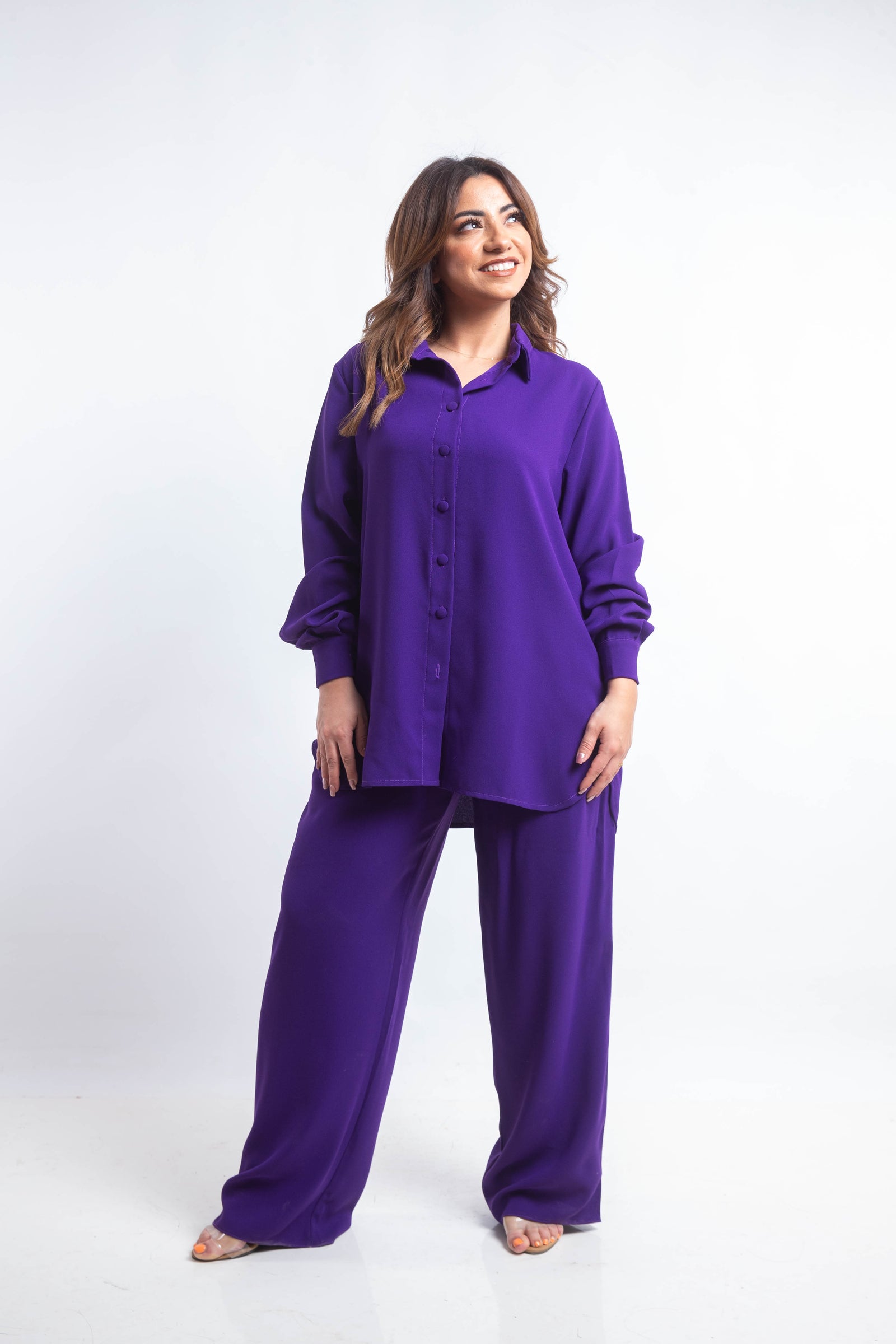 The Palette Crepe Chemise - Purple