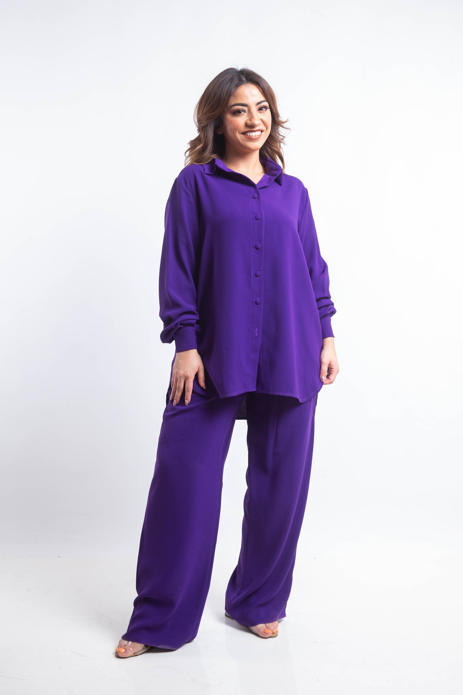 The Palette Crepe Chemise - Purple