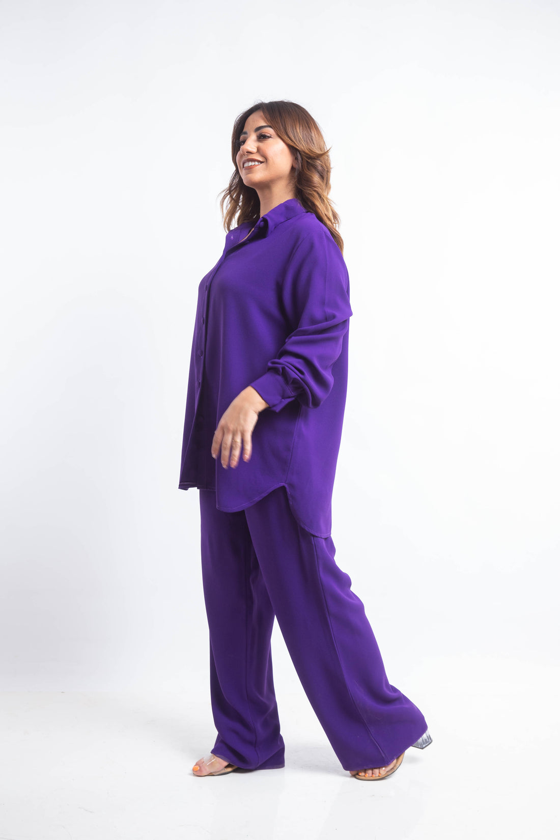 The Palette Crepe Chemise - Purple