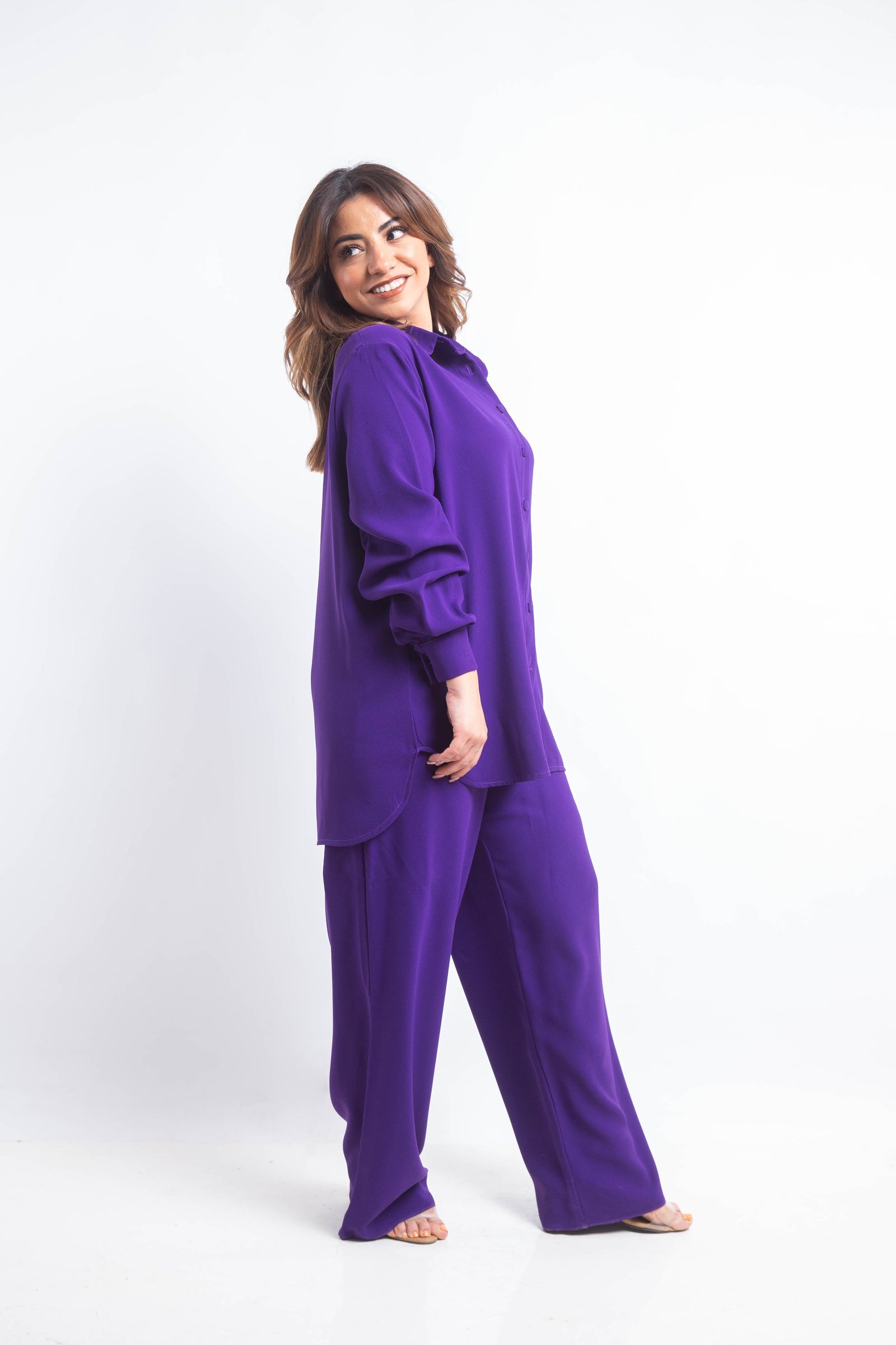 The Palette Crepe Chemise - Purple