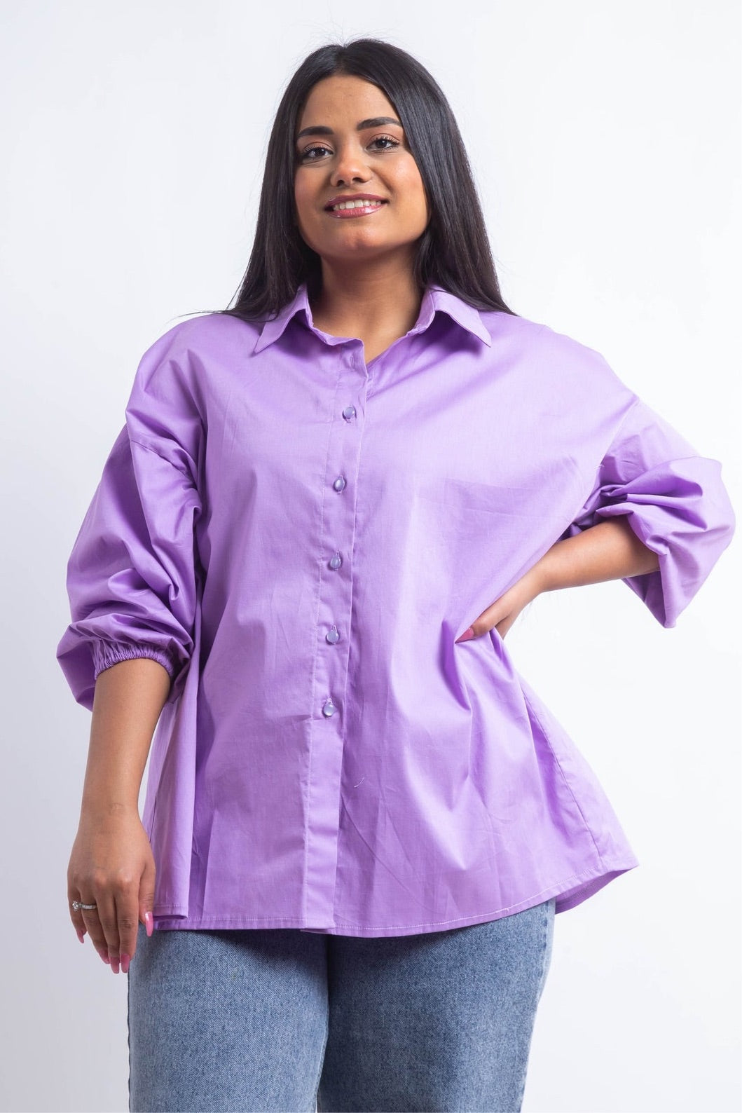 The Buttons Shirt - Lavendar