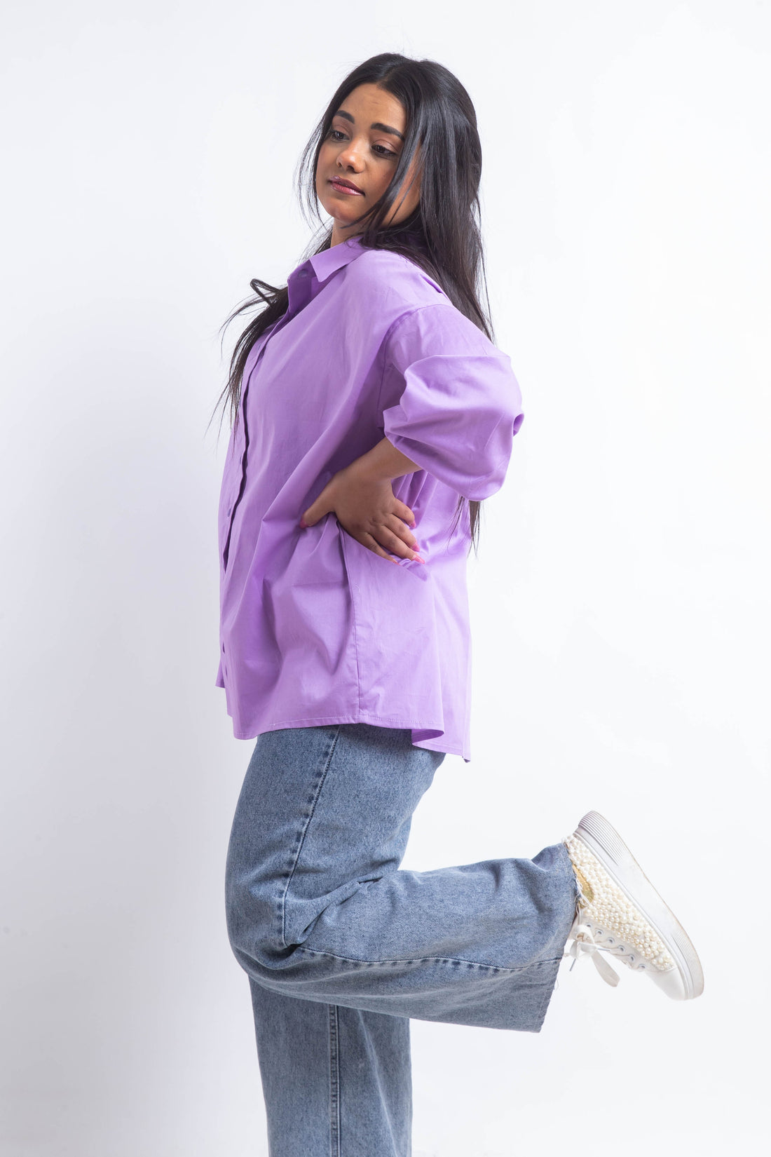 The Buttons Shirt - Lavendar