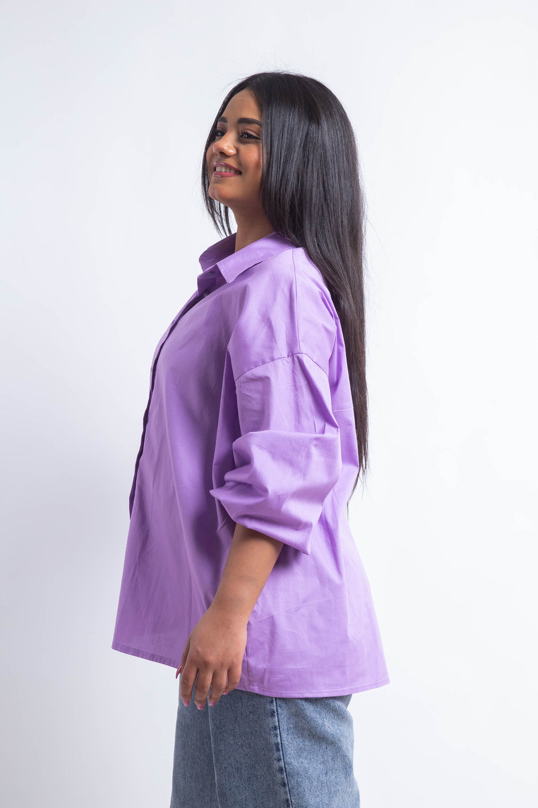 The Buttons Shirt - Lavendar