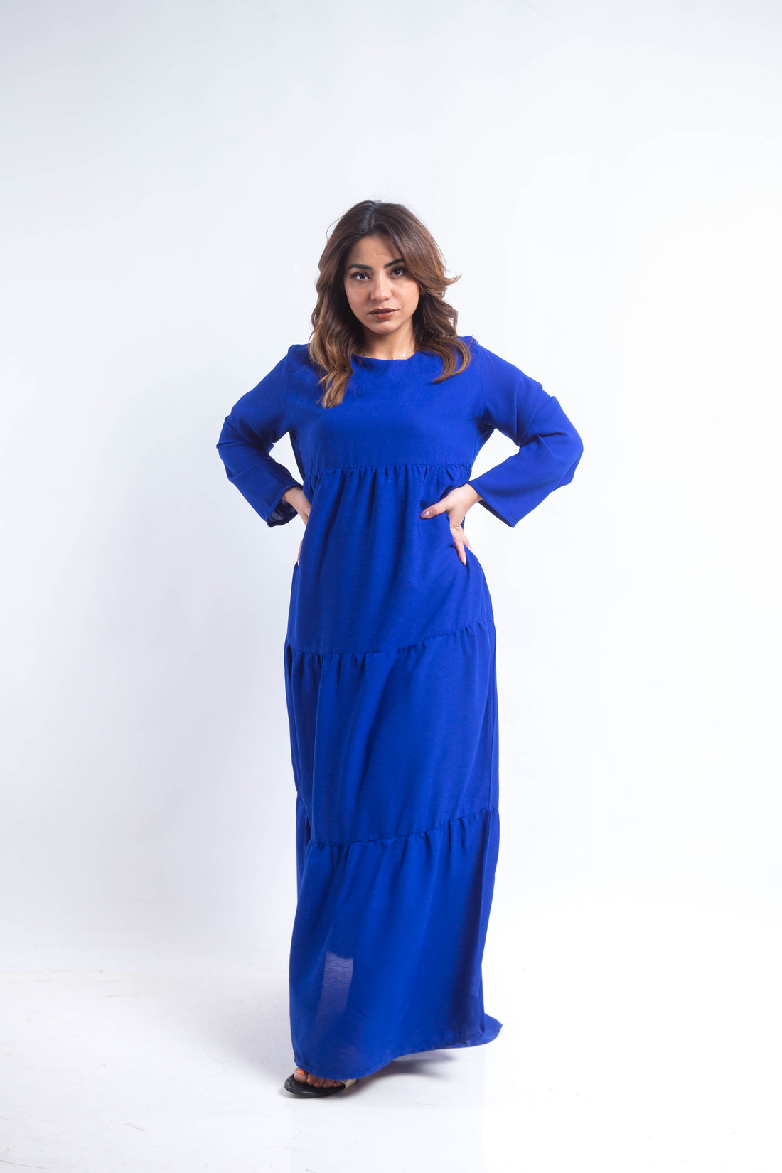 The Maxi Layered Dress - Blue