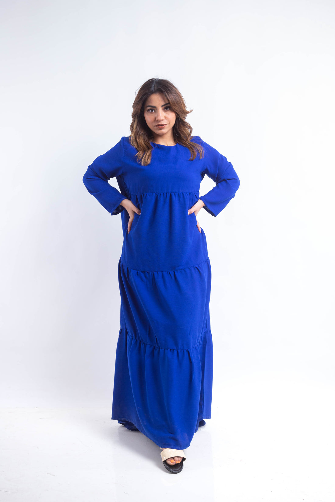 The Maxi Layered Dress - Blue