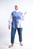 The Puff Working Lady Blouse - Babyblue