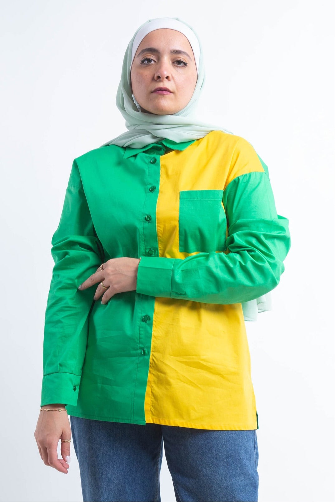 The Brazilian Poplin Chemise - Green