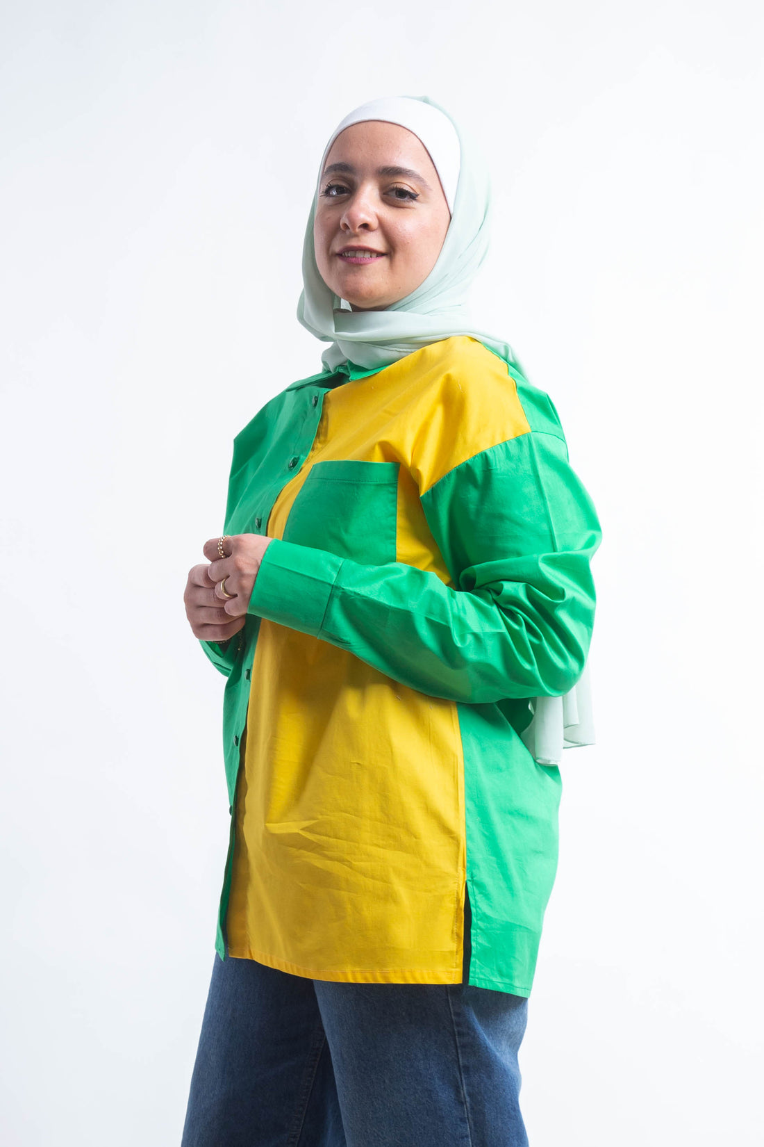 The Brazilian Poplin Chemise - Green