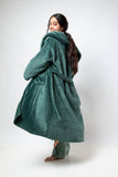 Comfort fluffy Plush Robe - Emerald Green