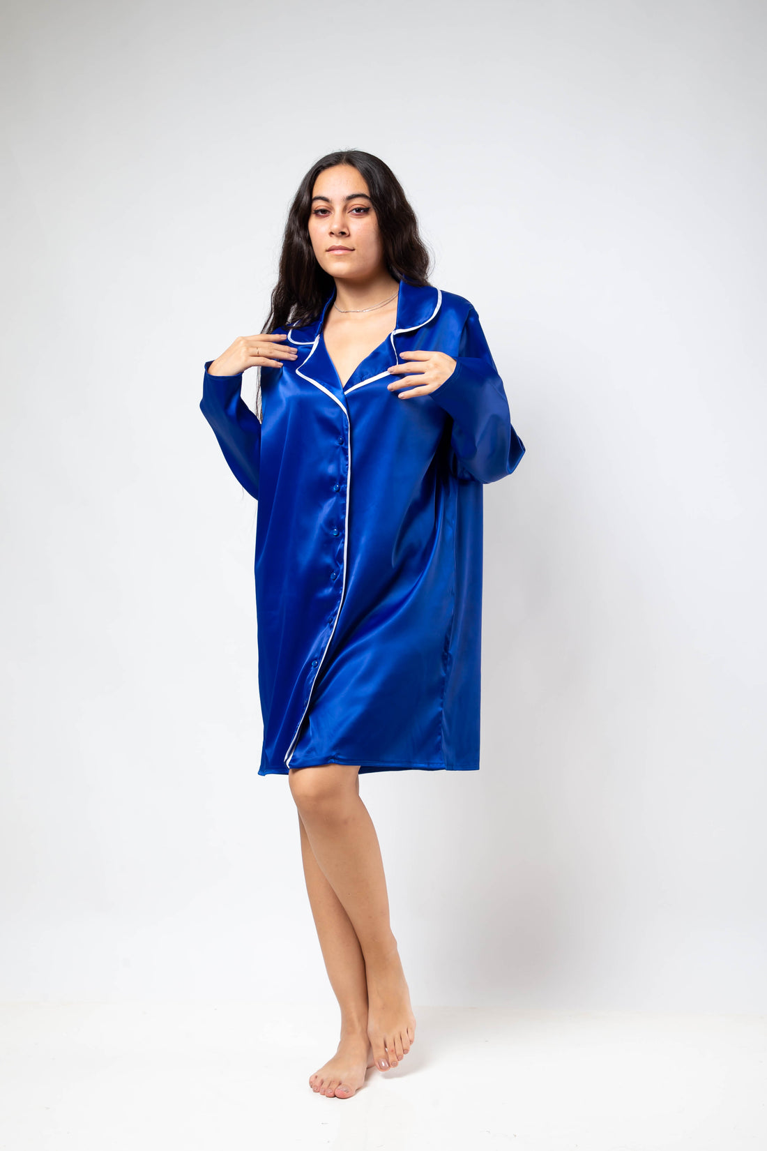 The Galaxy Shirt Dress - Blue