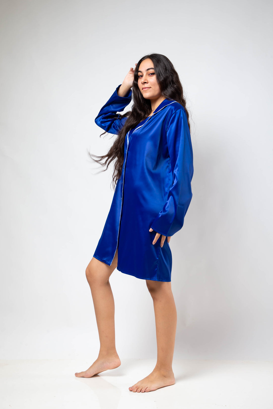 The Galaxy Shirt Dress - Blue