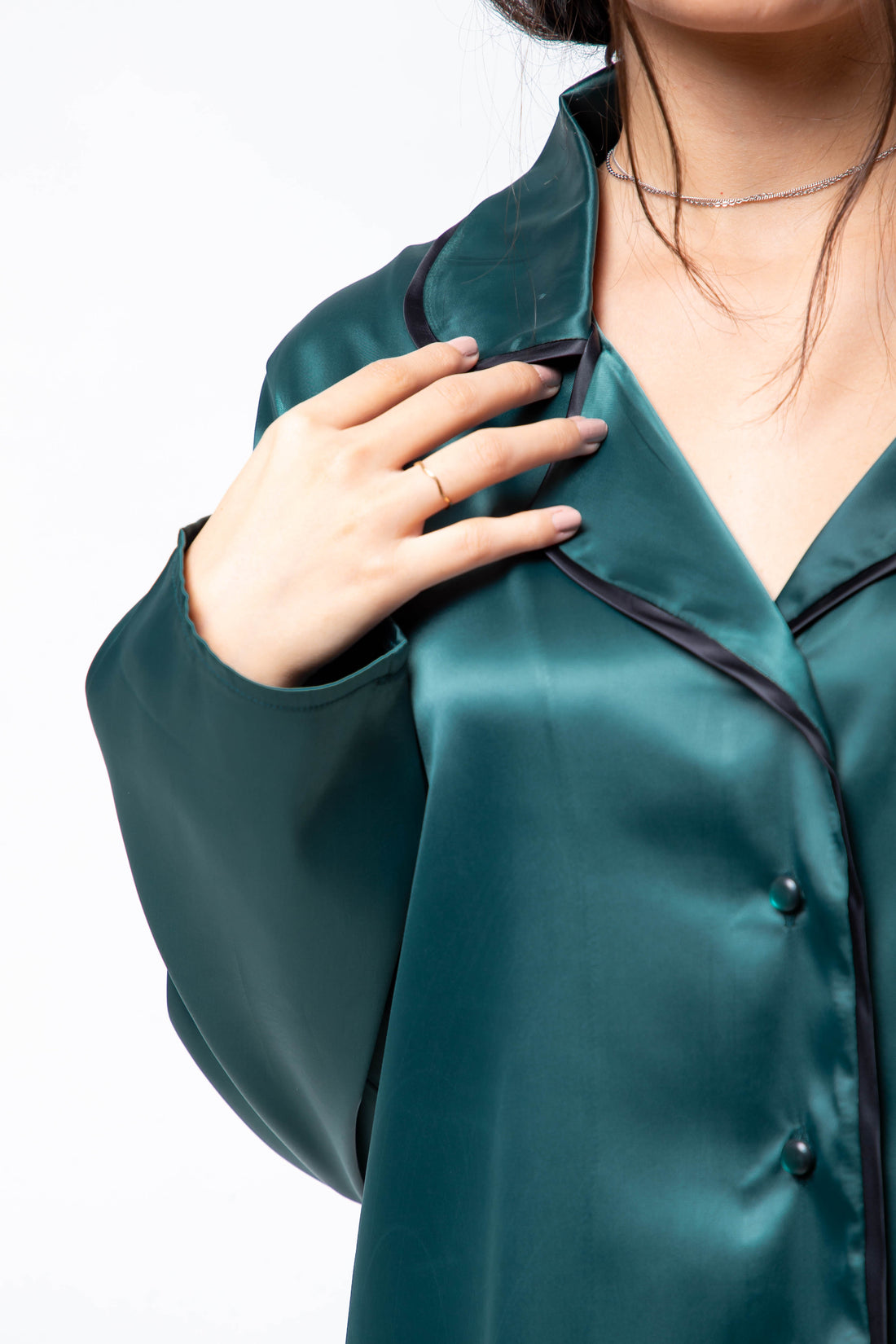 The Royal Shirt Dress - Emerald Green