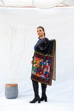 The Arcade Velvet Shawl - Black