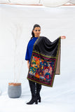 The Arcade Velvet Shawl - Black
