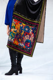 The Arcade Velvet Shawl - Black