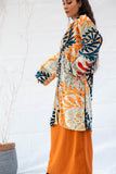 The Coral Velvet Kimono - Beige