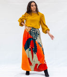The Coral Velvet Skirt - Beige