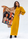 The Tribal Velvet Shawl - Beige