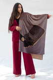 Nefertiti Velvet Shawl - Grey