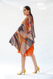 Floweret Velvet Shawl - Beige