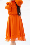 The princess Chiffon Dress- Orange