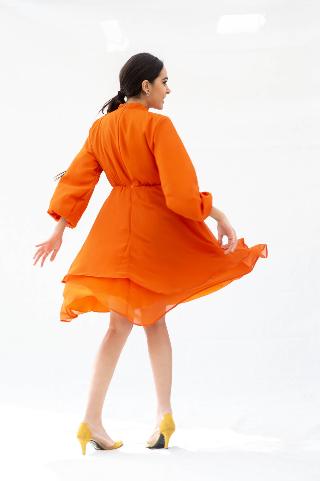 The princess Chiffon Dress- Orange