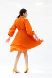 The princess Chiffon Dress- Orange