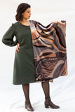 The Magical Velvet Shawl - Army green
