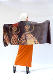 Bedouin Velvet Shawl- Grey