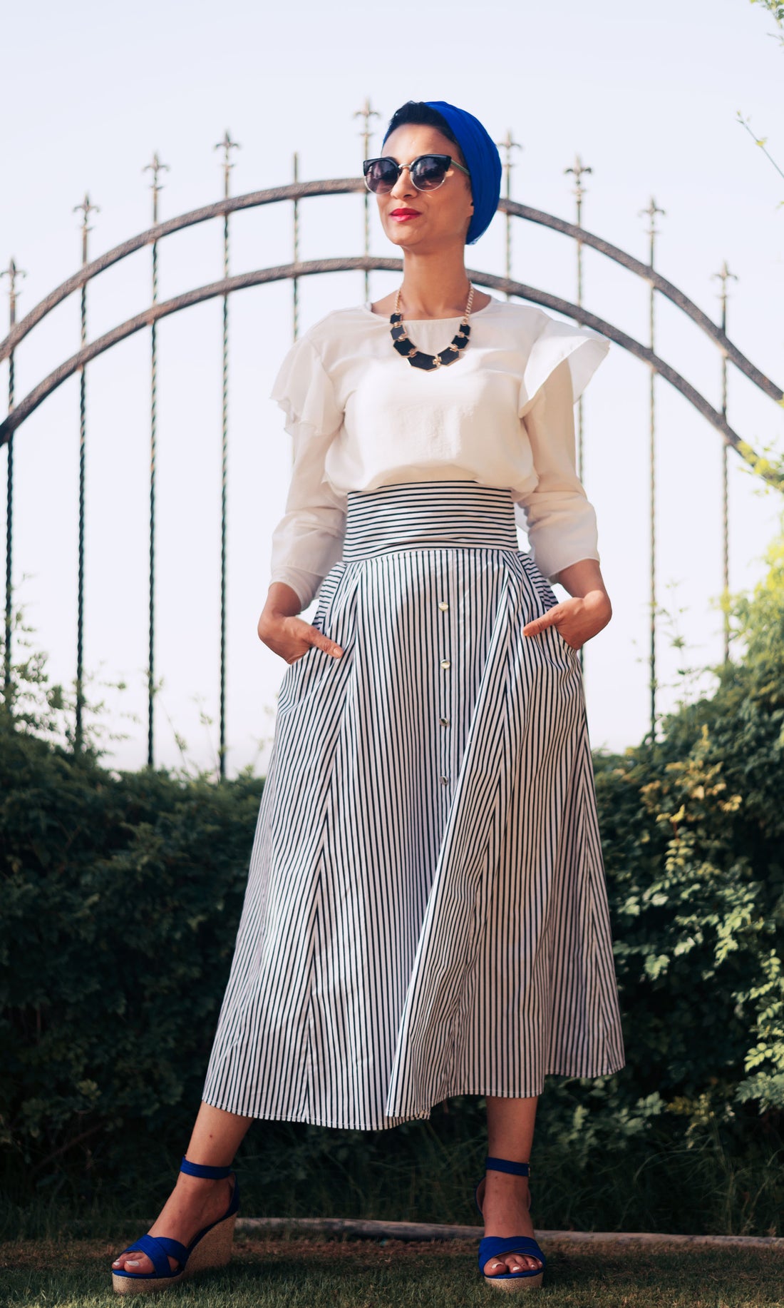 High Waist Skirt With Bow