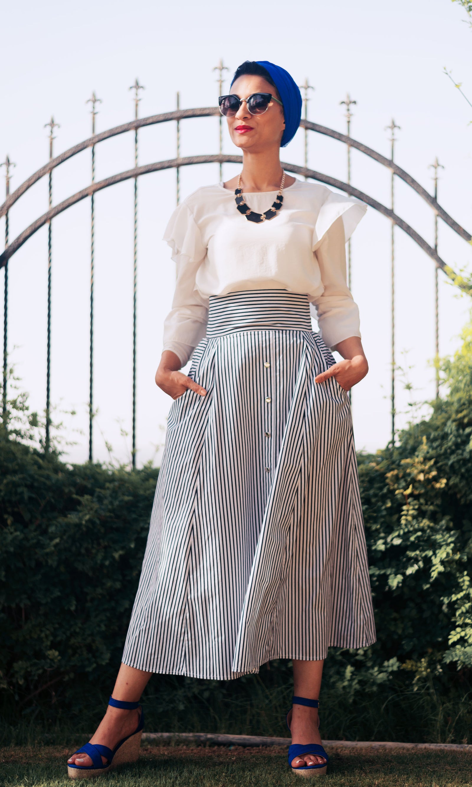 High Waist Skirt With Bow