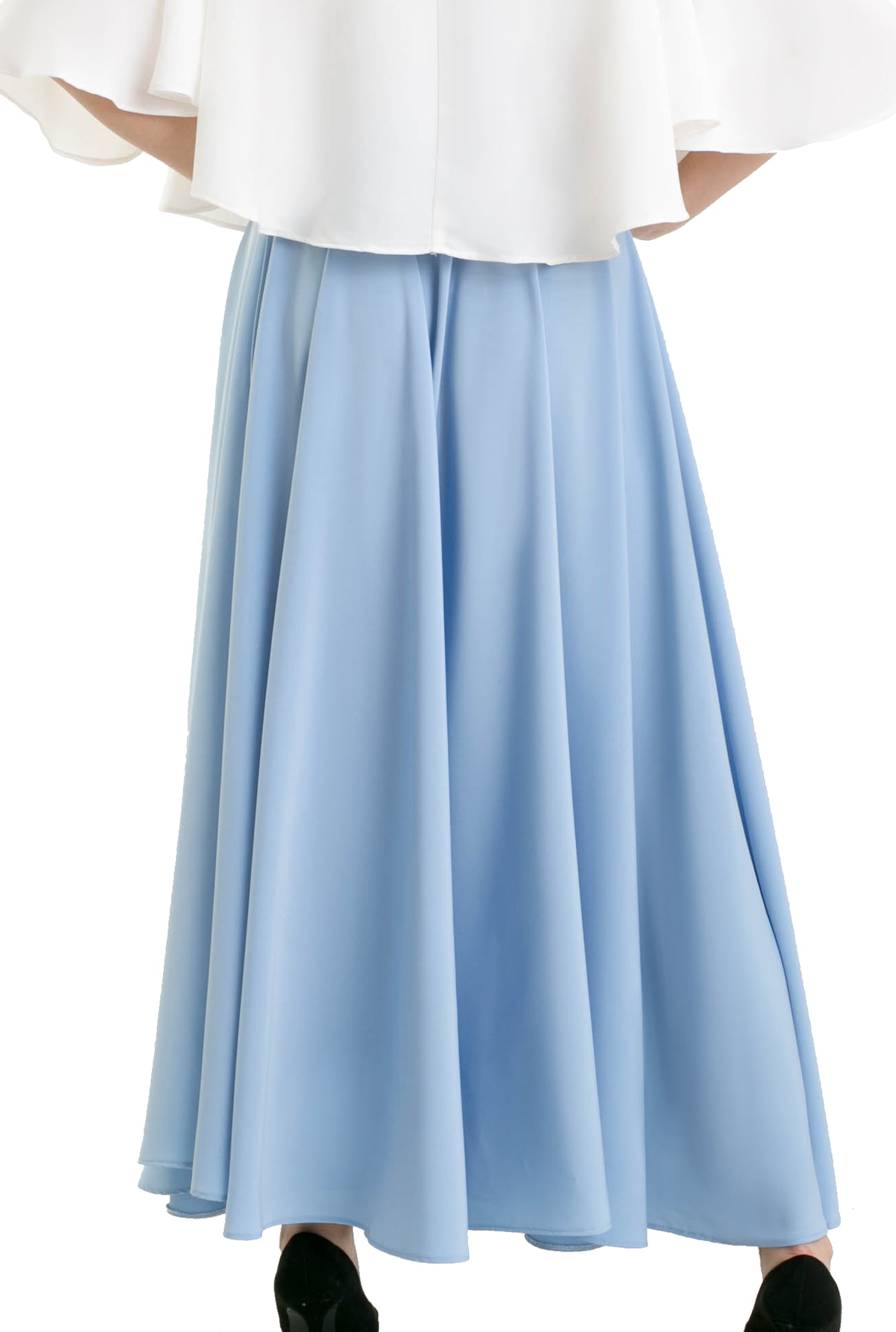 The Ankle Semi circular Skirt Baby Blue – Rafeya Fashion