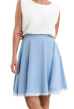 The Mini-Semi circular Skirt - Baby Blue