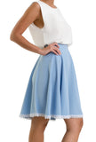 The Mini-Semi circular Skirt - Baby Blue