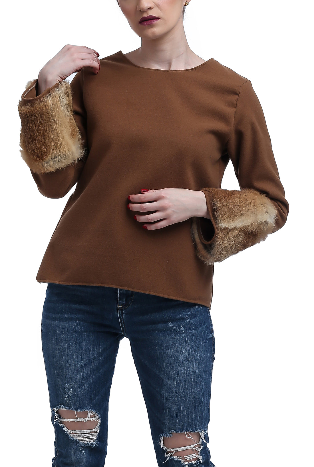 Fur Cuffed Top