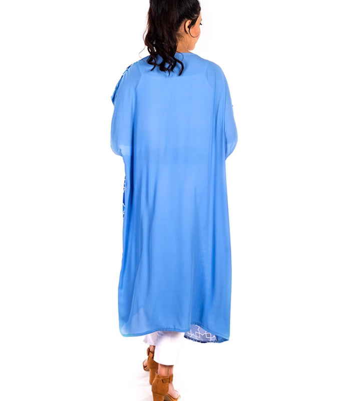 The Blue Arabesque Kimono
