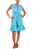 Flounced Dress - Blue