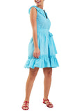 Flounced Dress - Blue