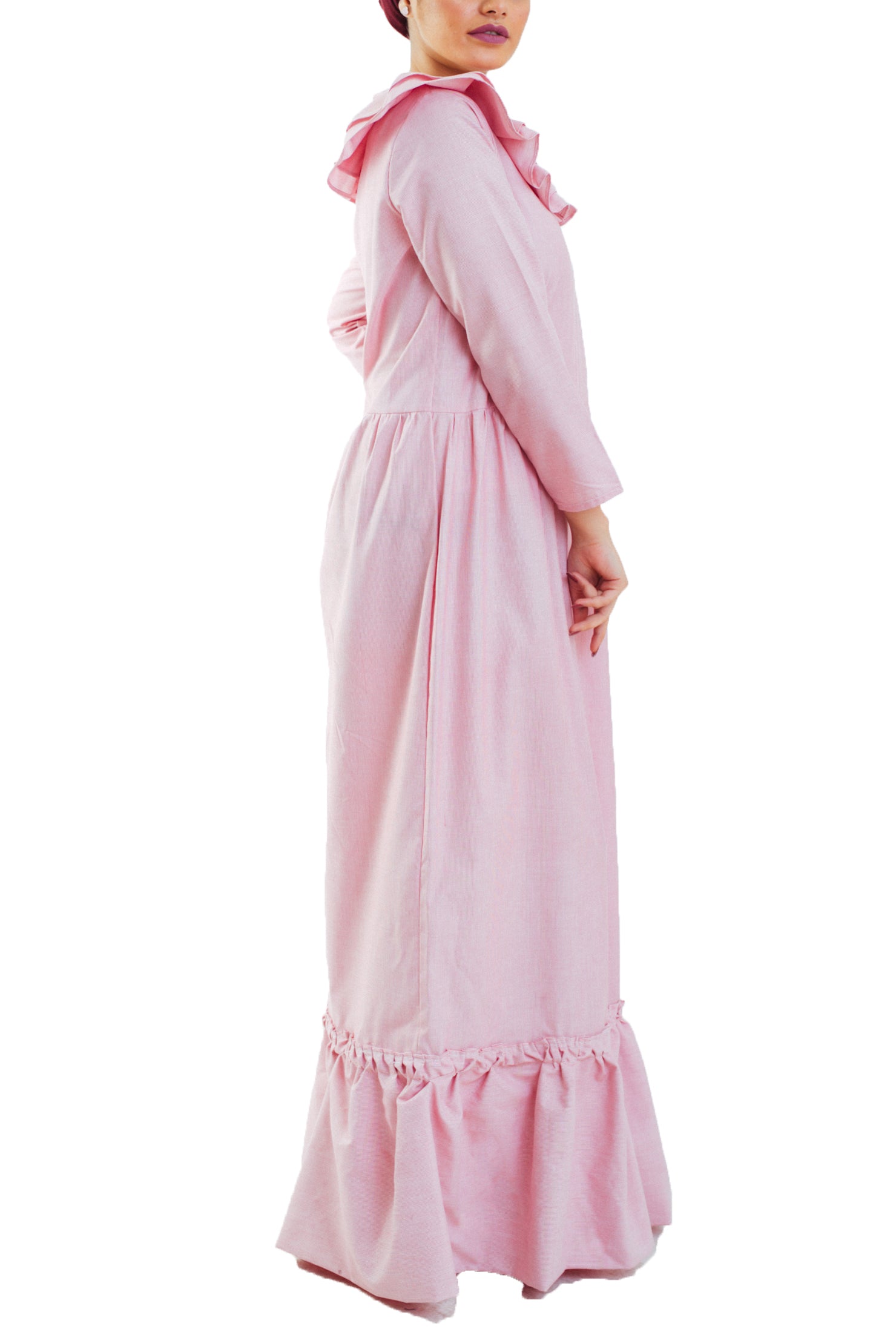 Flounced Dress - Pink