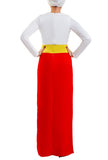 Long Dry Stan Dress - White & Red